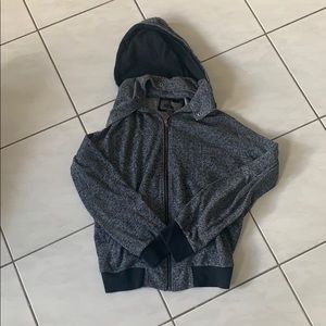 Full zip down Hoody w/ button collar